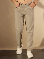 Mud Yellow Korean Baggy Jeans
