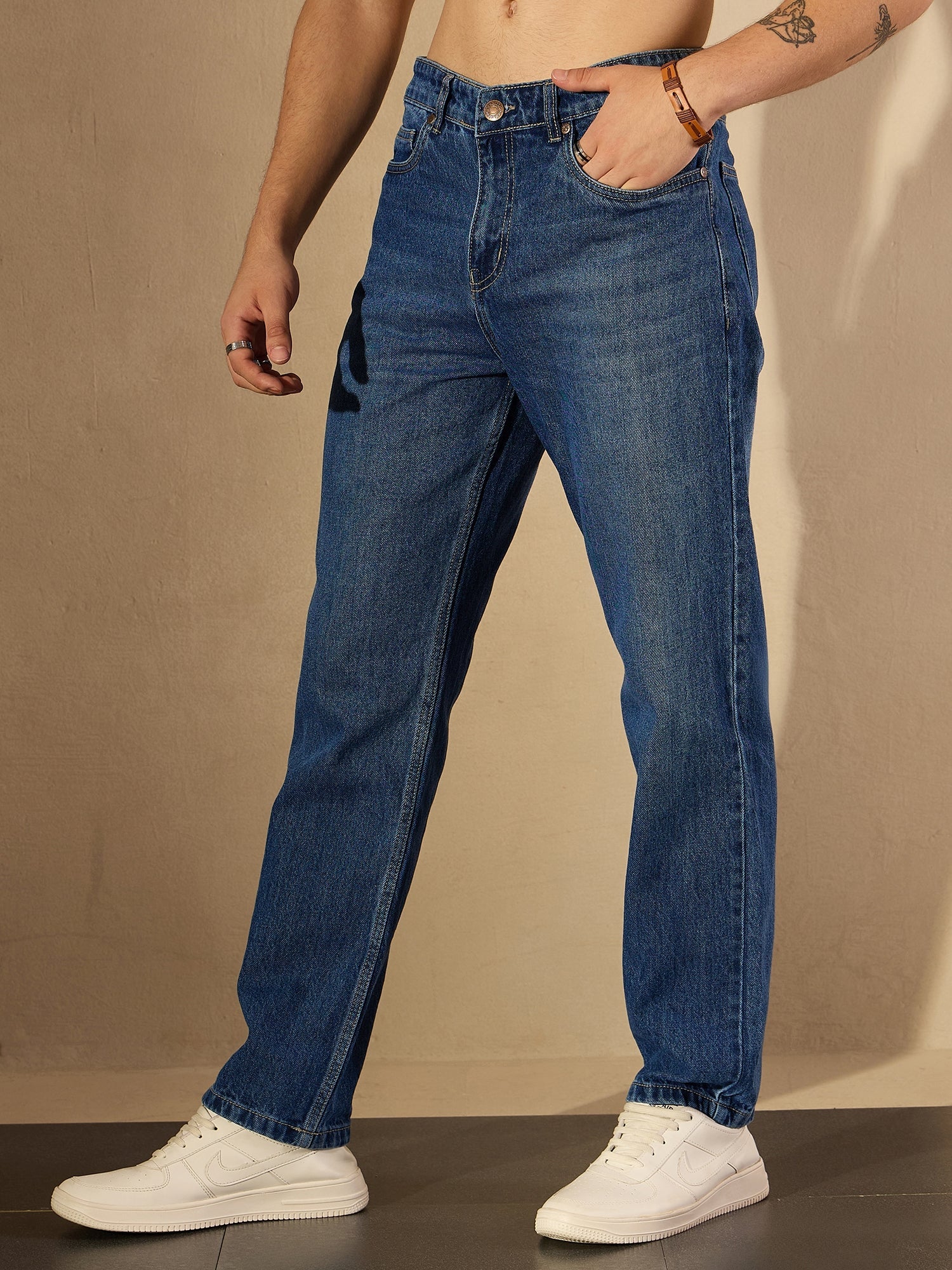 Dark Blue Fade Baggy Jeans