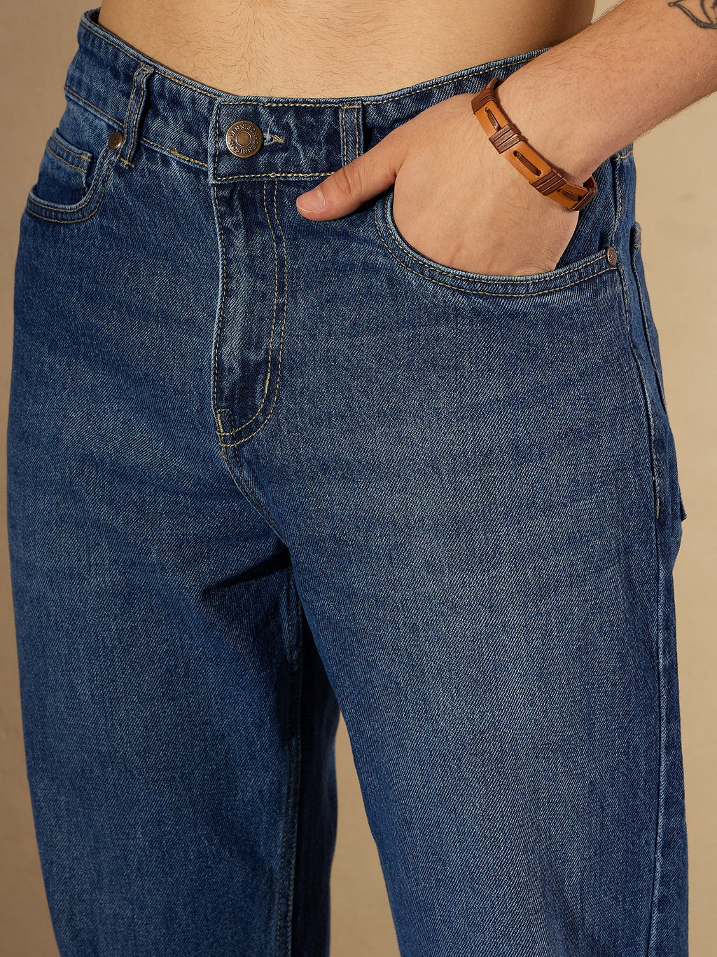 Dark Blue Fade Baggy Jeans