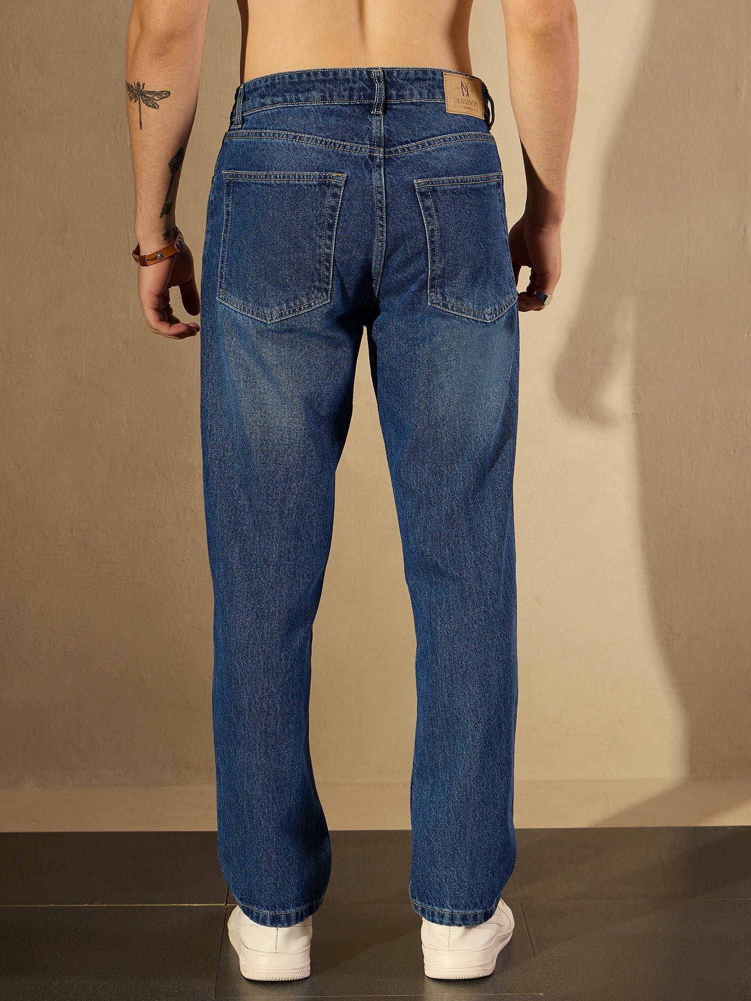 Dark Blue Fade Baggy Jeans