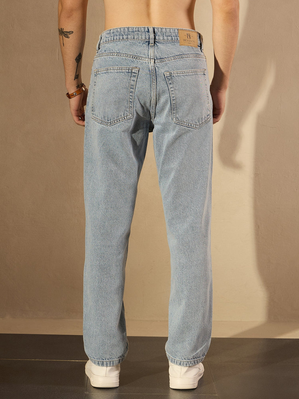 Light Blue Faded Baggy Jeans