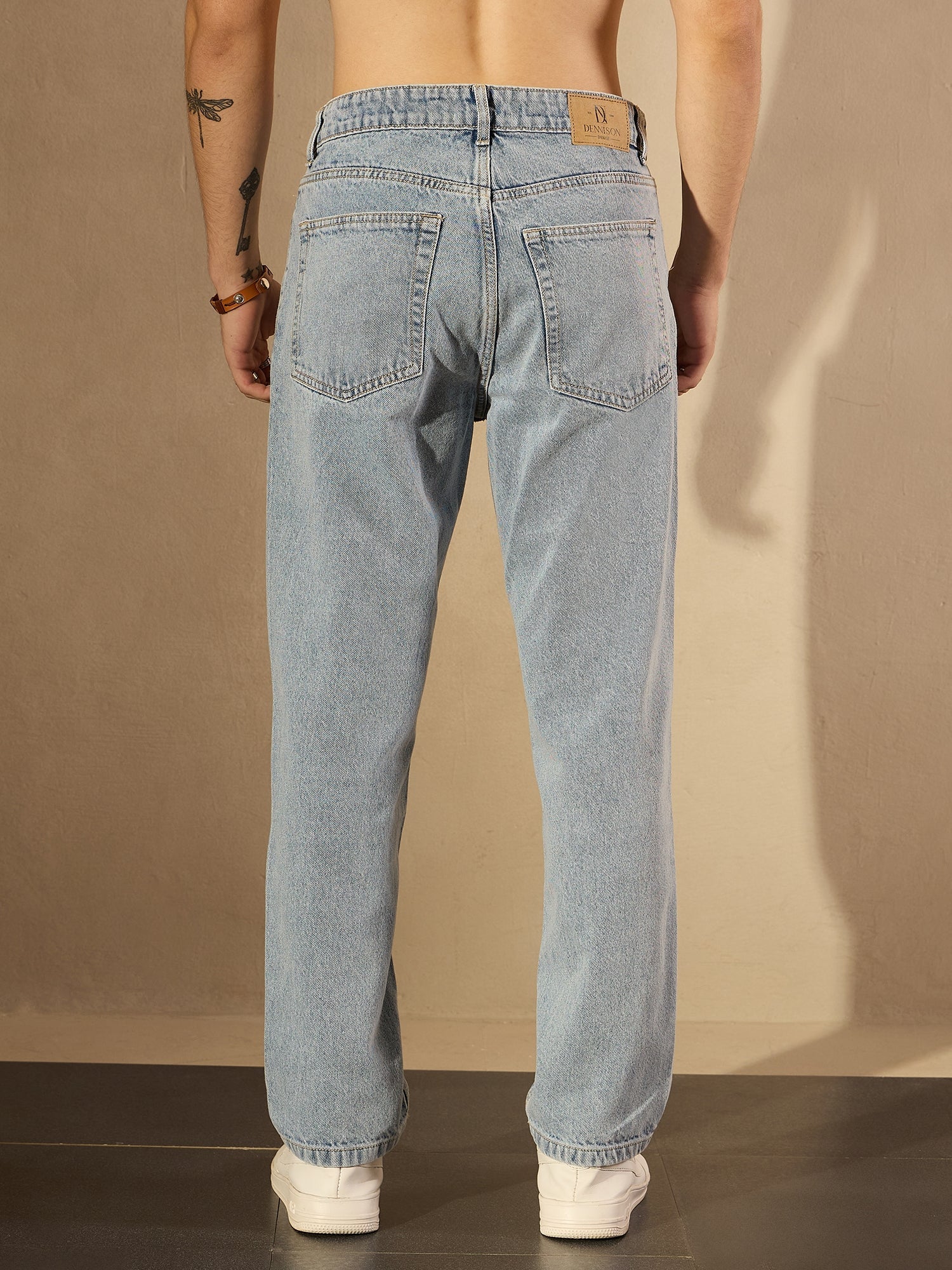 Light Blue Faded Baggy Jeans