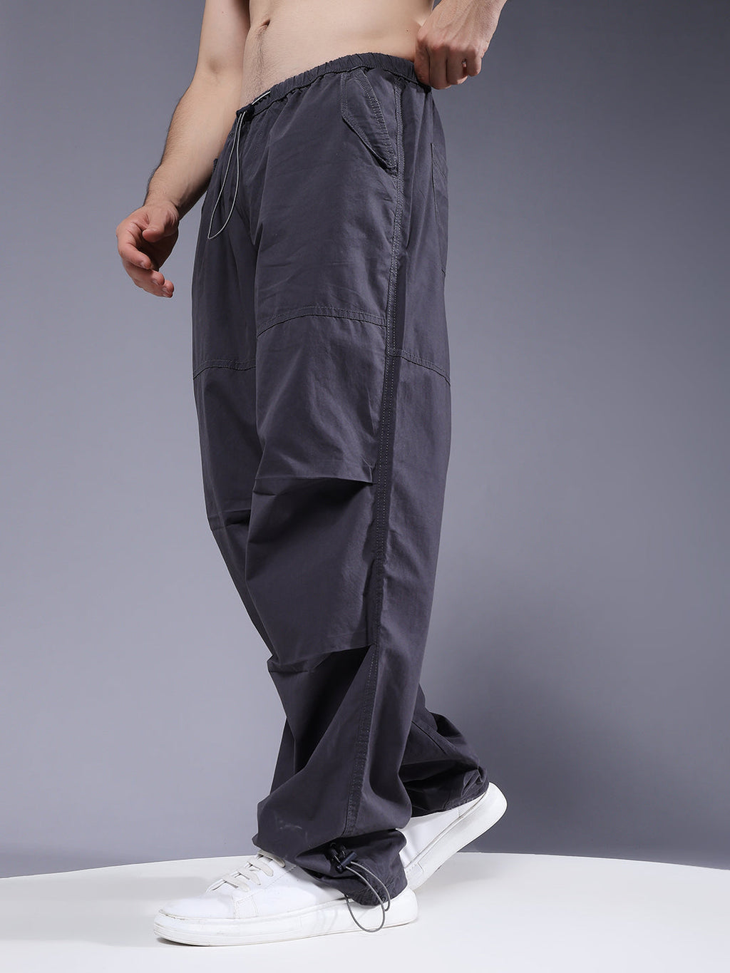 Parachute Pants For Men - Dark Grey