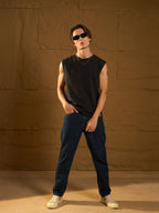 Navy Blue Baggy Jeans