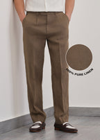 100% Pure Linen Brown Pant