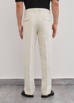 100% Pure Linen Ivory Pant
