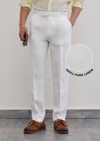 100% Pure Linen White Pant