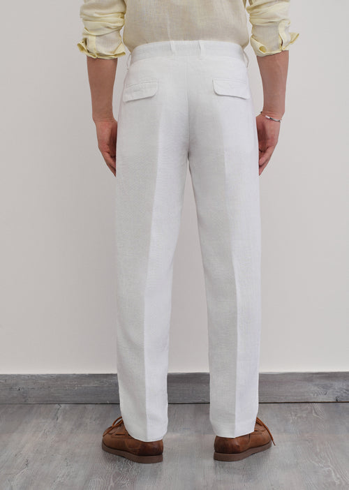 100% Pure Linen White Pant