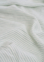 100% Linen Green Self-Stripe Shirt