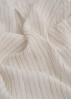 100% Linen Off-White Dual Stripe Shirt
