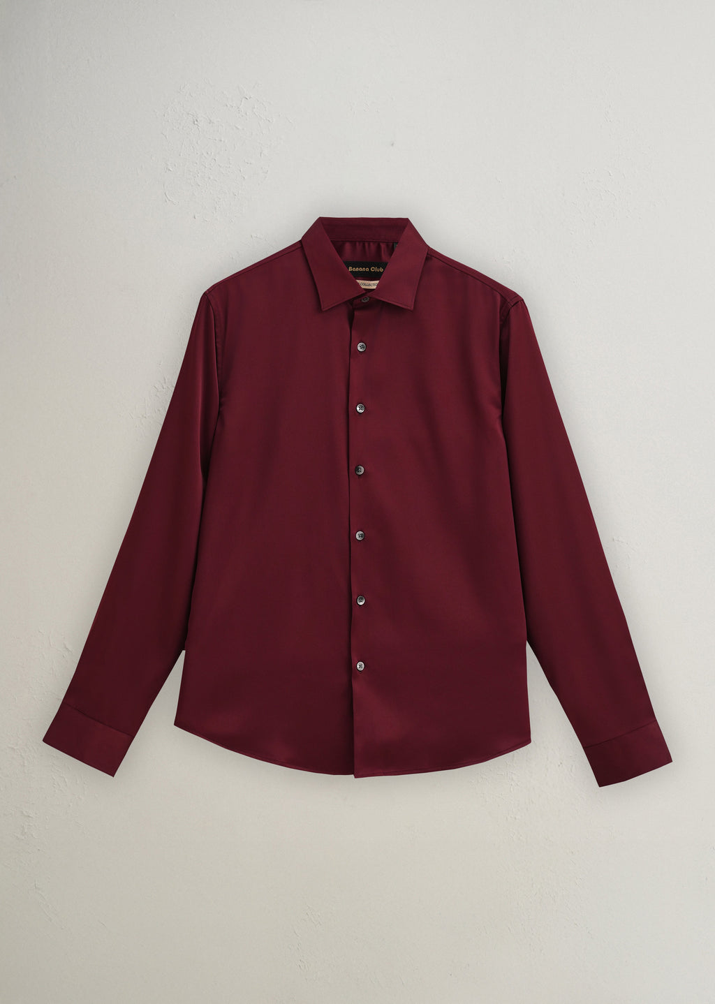 Maroon Premium Satin-Finish Plain Shirt