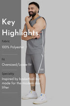 Drip Oversized Tank Dark Grey
