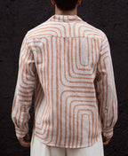 Rust Brown Regular Fit Full Sleeves Shirt