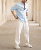Blue Micro Checked Shirt