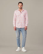 Pink and Blue Check Oxford Shirt