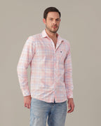 Pink and Blue Check Oxford Shirt