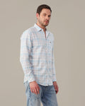 Light Blue Check Oxford Cotton Shirt