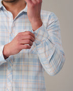Light Blue Check Oxford Cotton Shirt