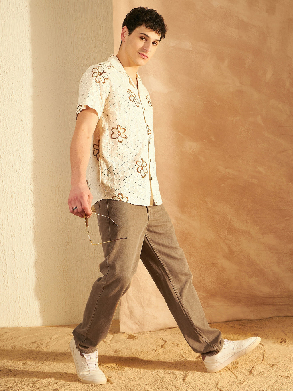 Light Brown Straight Jeans