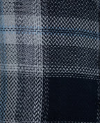 Grey And Navy Structured Checks Shirt
