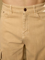 Mud Yellow Baggy Cargo Jeans