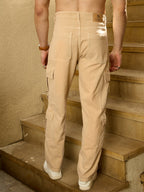 Mud Yellow Baggy Cargo Jeans