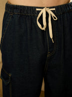 Dark Blue Korean  Cargo Jeans