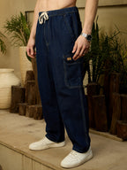 Dark Blue Cargo Jeans