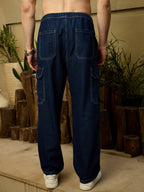 Dark Blue Cargo Jeans