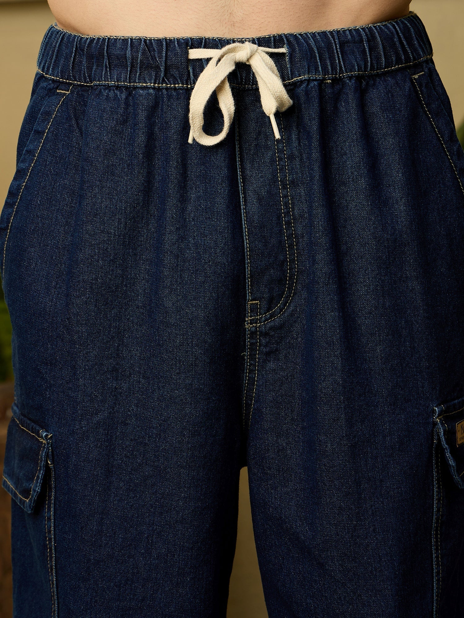 Dark Blue Cargo Jeans