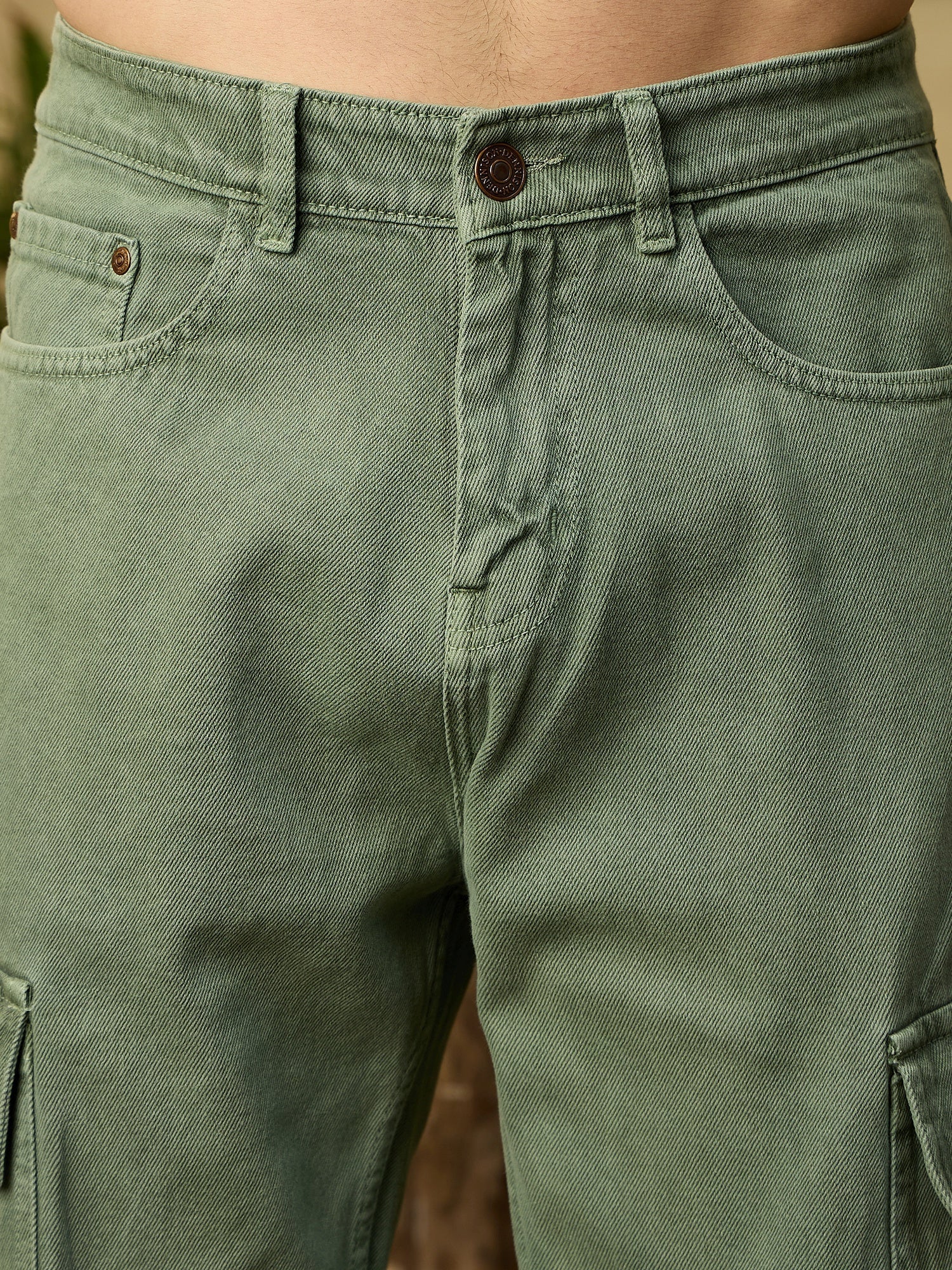 Mint Green Korean Cargo Jeans
