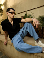 Light Blue Baggy Cargo Jeans