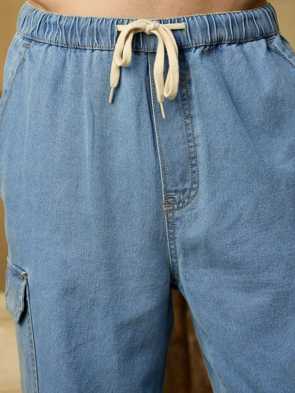 Light Blue Baggy Cargo Jeans