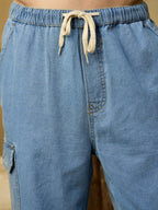 Light Blue Baggy Cargo Jeans