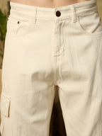 Off White Korean Cargo Jeans