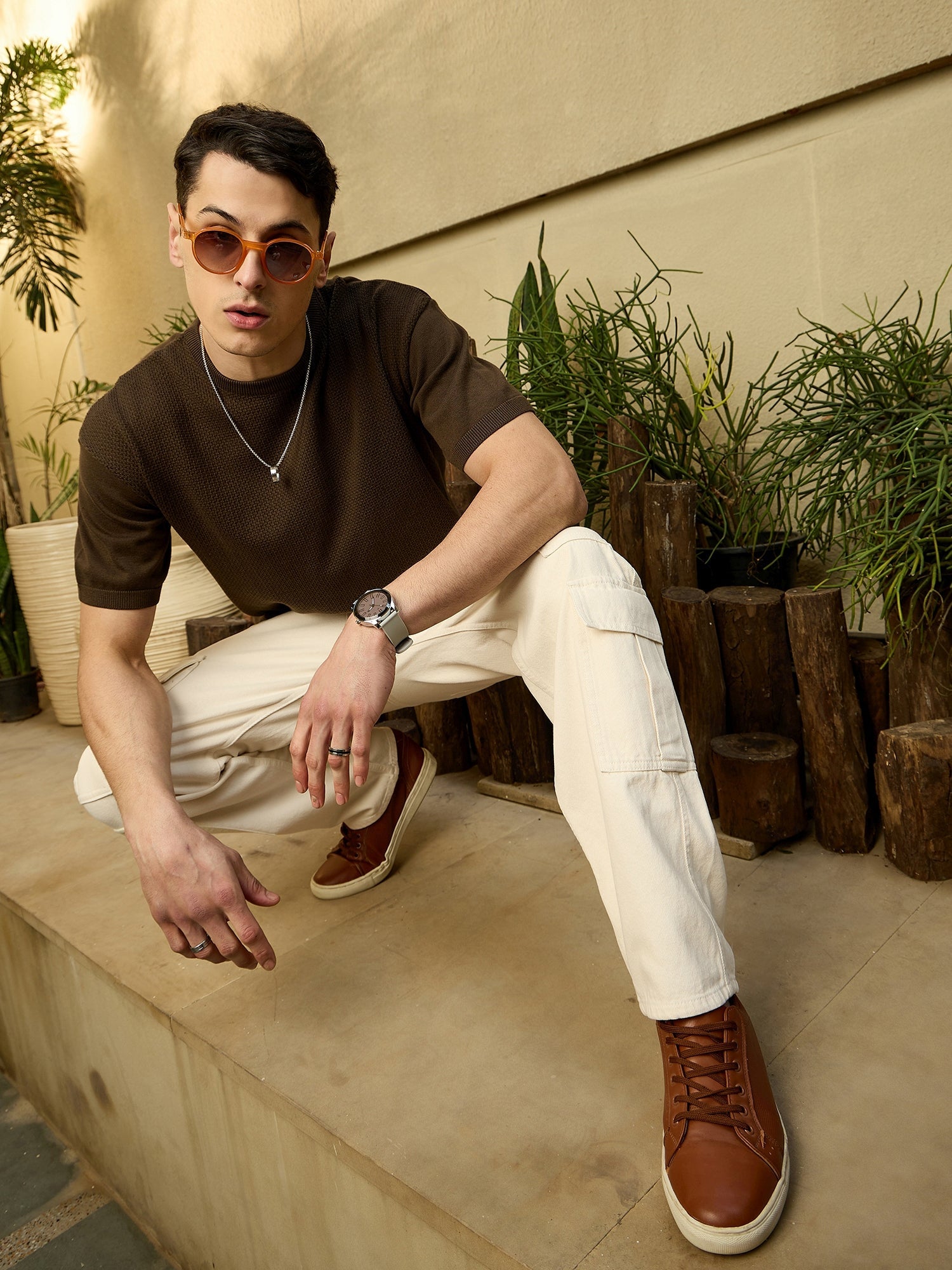 Off White Korean Cargo Jeans