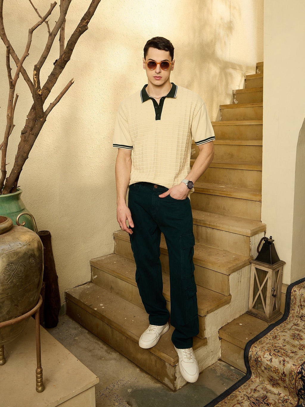 Dark Green Korean Cargo Jeans