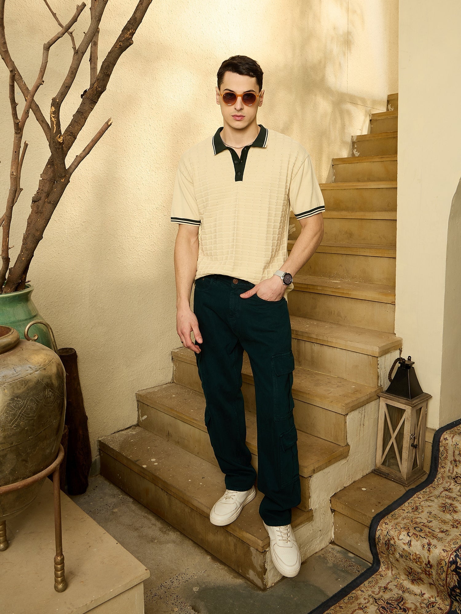 Dark Green Korean Cargo Jeans