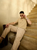 Cream Korean Cargo Jeans