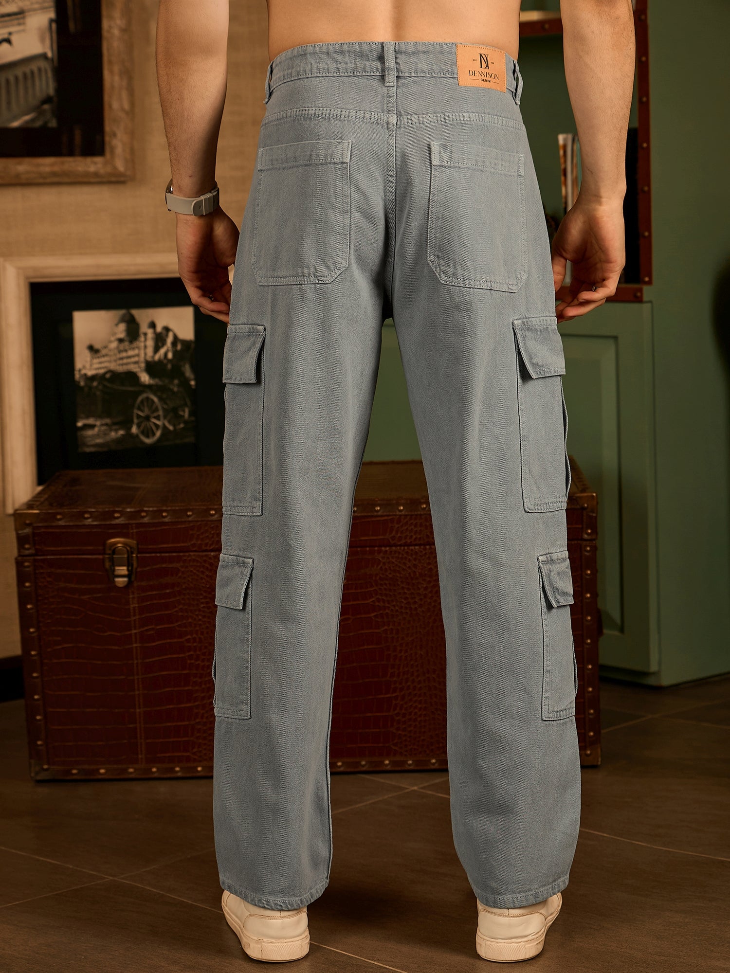 Grey Korean Cargo Jeans