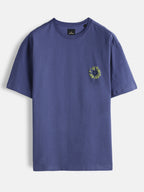 Puff Print Oversized T-Shirt | Dark Blue