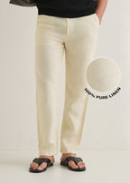 Light Cream Linen Pant
