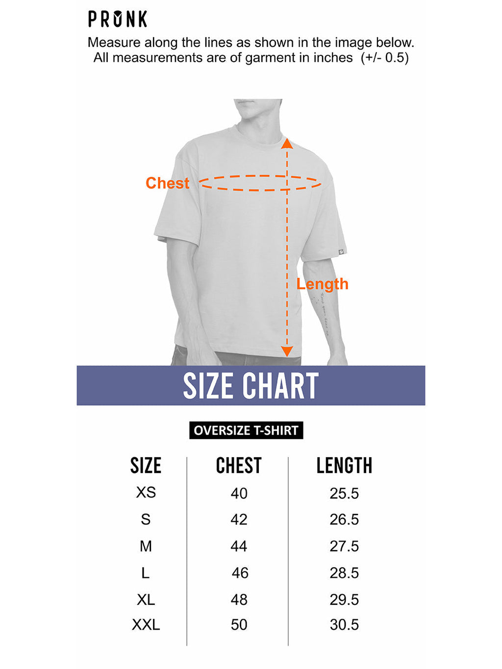 Pronk Authentic Men Oversized T-Shirt - Orange