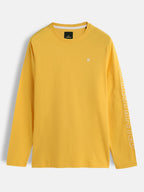 Placement Print Slim Fit T-Shirt I Yolk Yellow