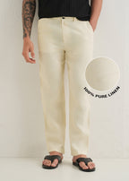 Light Cream Linen Pant