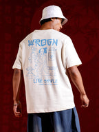 Minimal chest print T-shirt | Off white