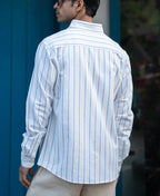 White Oxford Stripe Shirt 100% Cotton