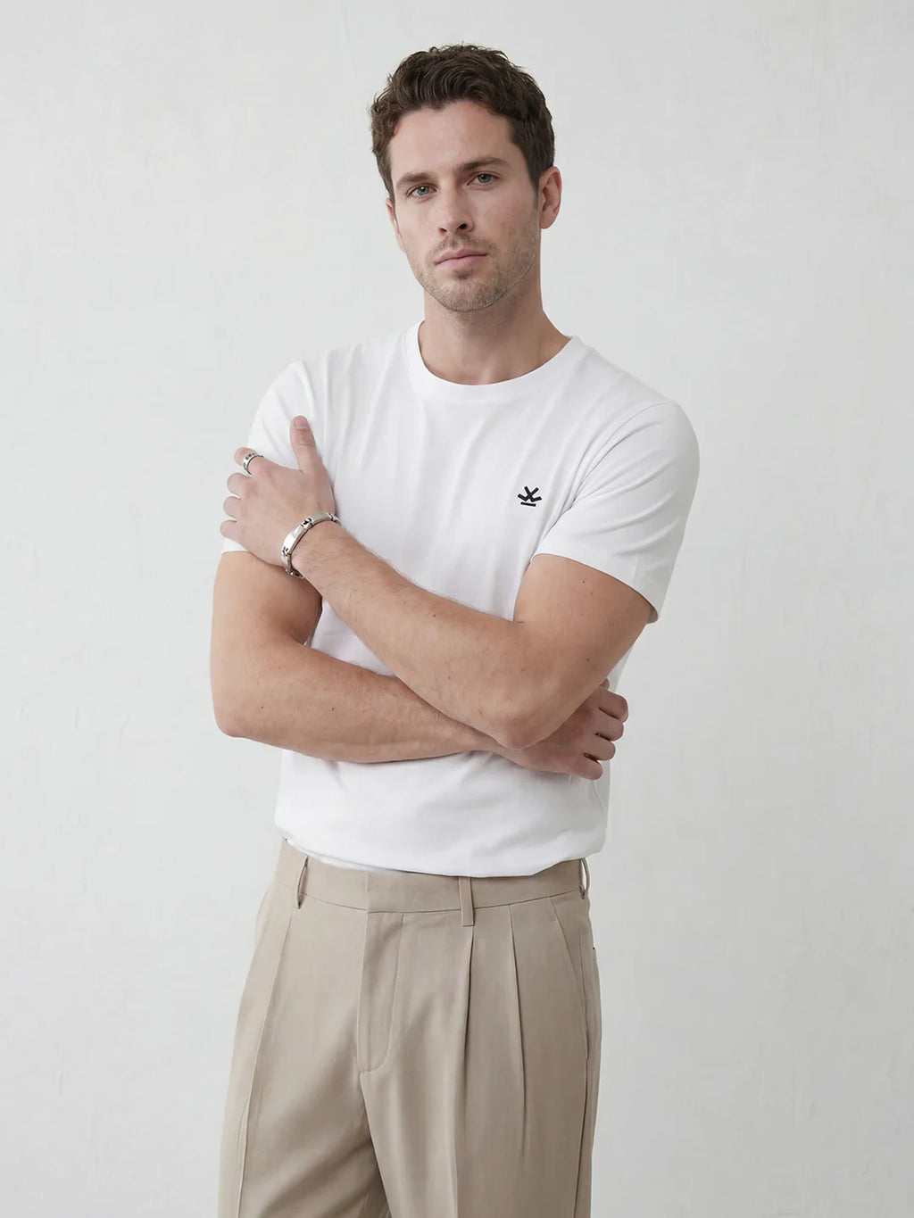 Solid Slim Fit T-Shirt | White