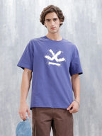 Wrogn Oversized Fit Graphic T-Shirt | Blue