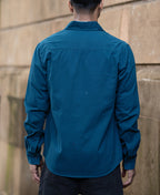 Royal Blue Structured Overshirt 100% Cotton